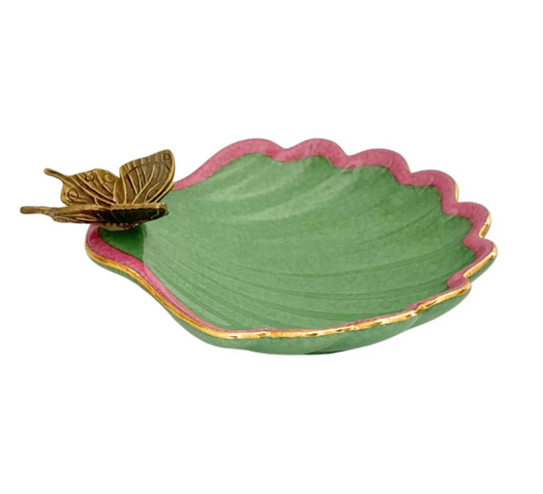 Porcelain Bronze Exotico Savon Dish - Mariposa - C.A.M