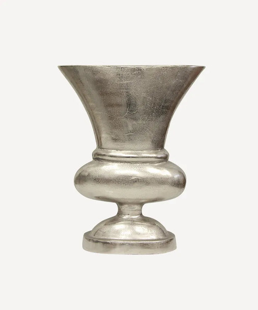 Flat Urn Large Brushed Silver 62x48x16.5cm - OH0119