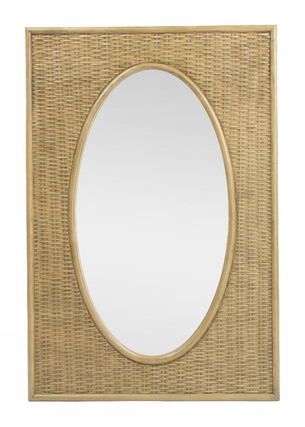 Amara Oval Inset Mirror - Mud Grey - N164-MG