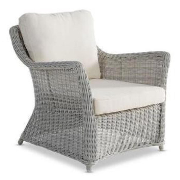 Avalon Lounge Chair White Grey - OUT-20-W-WG