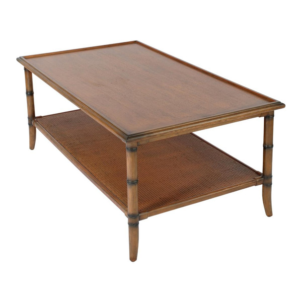 Montego Coffee Table Natural With Grass Weave Shelf - TM015-N