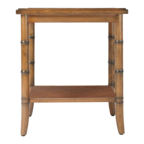Montego Side Table Natural With Grass Weave Shelf - TM016-N
