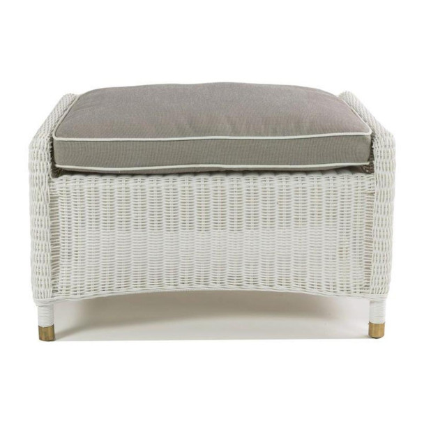Sorrento Footstool White - OUT-54-W-WT