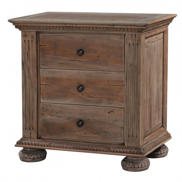 Charleston Nightstand Small - Drift Wood - Solid Timber French Provincial style Bedroom furniture