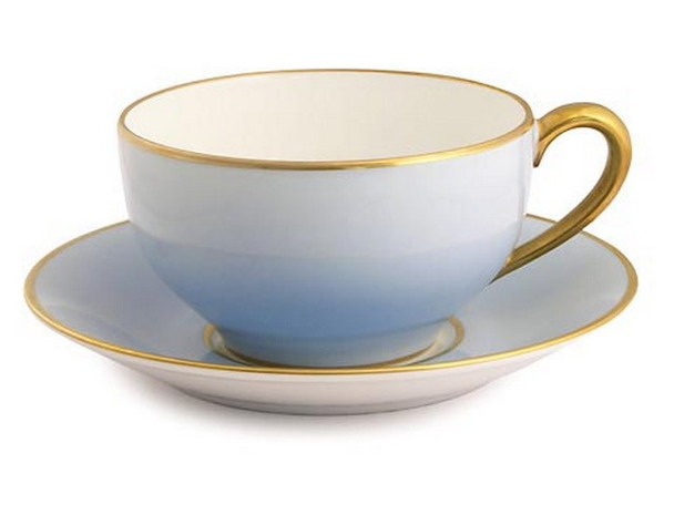 Limoges Legle Breakfast Cup & Saucer - Ice Blue