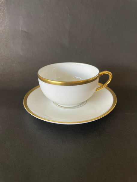 Limoges Legle Tea Cup & Saucer - White - LIM/TCS/IGR