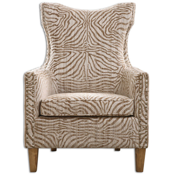 Kiango Animal Pattern Armchair Contemporary style Accent Chair Decor