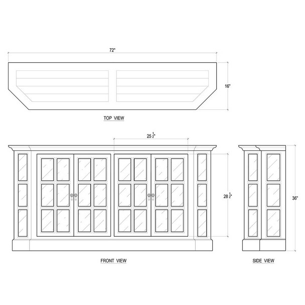 Cape Cod Narrow Media Console - Melbourne, Sydney, Brisbane Coastal style Living Room furniture