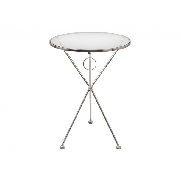 Nickel Folding Side Table- Medium  37x37x58 cm