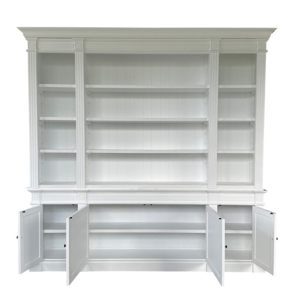 Reims Library Bookcase / TV Media Unit - White