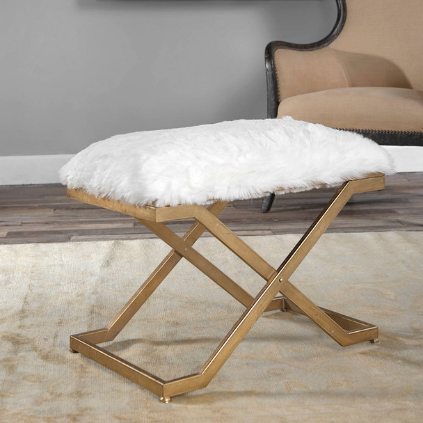 Farran Fur Small Bench - Melbourne, Sydney, Brisbane delivery