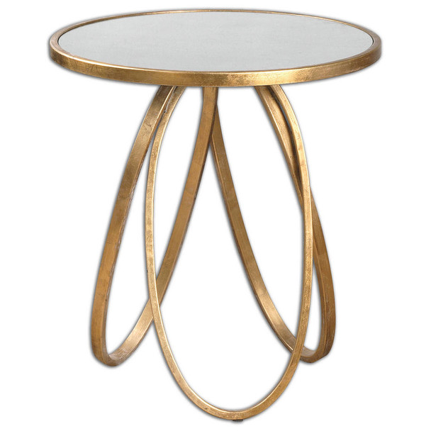 Montrez Gold Side Table Mid-Century Modern style Accent Table Decor