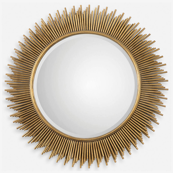 Marlo Round Gold Mirror Mid-Century Modern style Wall Mirror Decor
