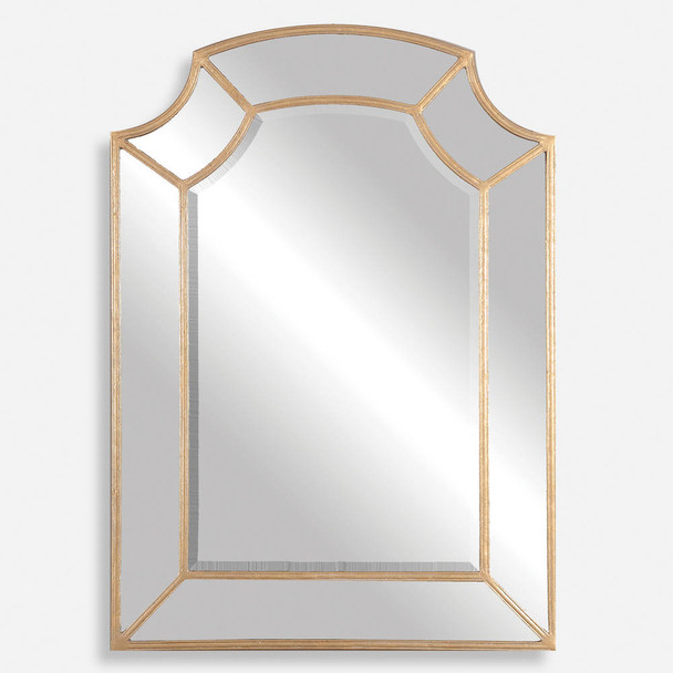 Francoli Gold Arch Mirror Mid-Century Modern style Wall Mirror Decor