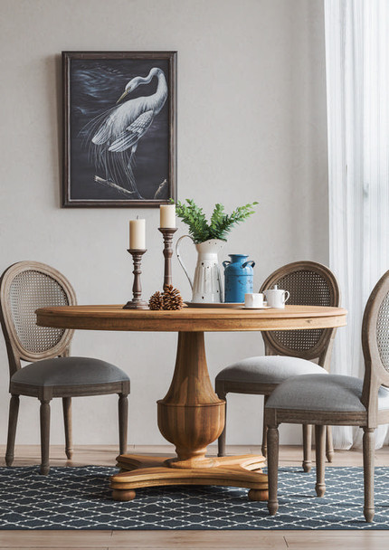 Virginia Round Dining Table 137cm - Fruit Wood - Melbourne, Sydney, Brisbane Mediterranean style Dining Room furniture