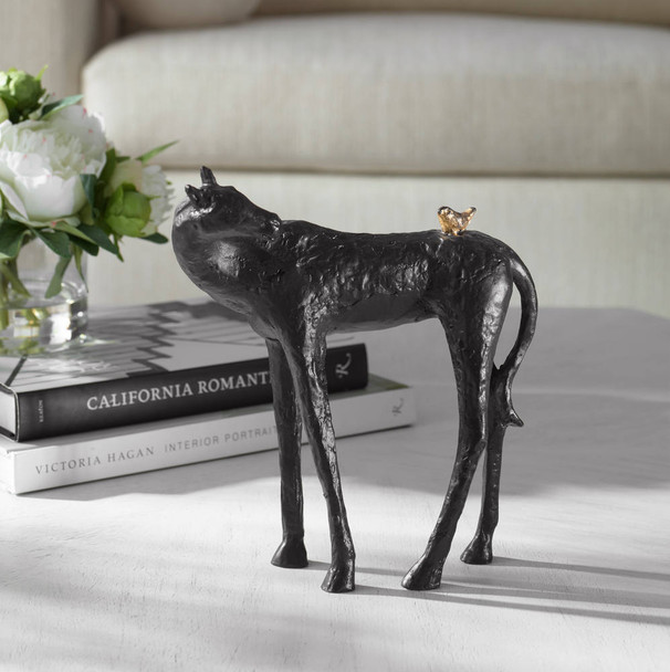 Hello Friend Horse Sculpture - Size: 25H x 22W x 10D (cm) - Mid-Century Modern style