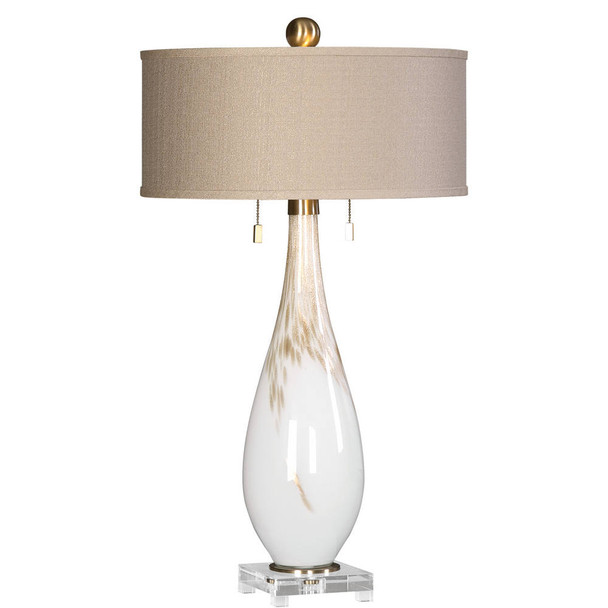 Cardoni White Glass Table Lamp Contemporary style Table Lamp Decor