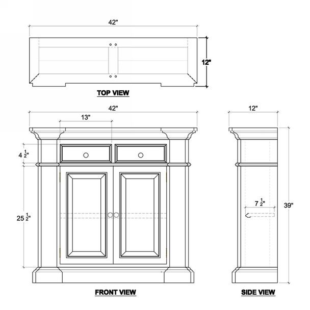 Roosevelt Sideboard Small - Solid Timber French Provincial style Dining Room furniture