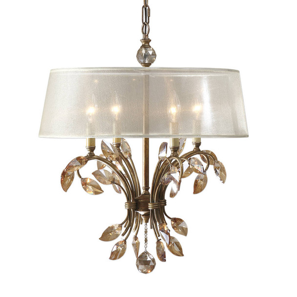 Alenya 4 Light Gold Metal Chandelier Contemporary style Chandelier Decor