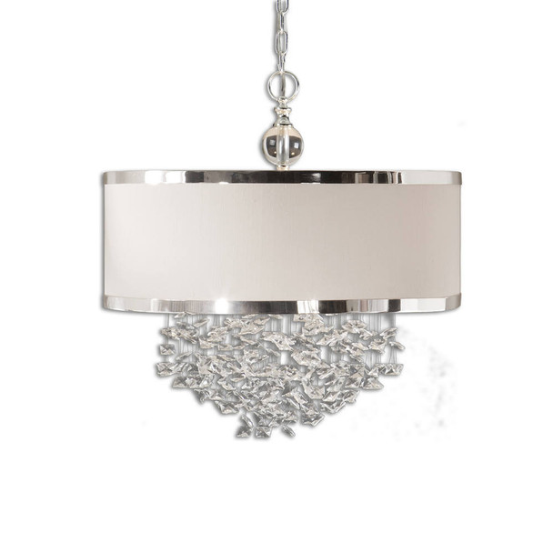 Fascination 3 Light Silken Drum Pendant Mid-Century Modern style Ceiling Pendant Decor