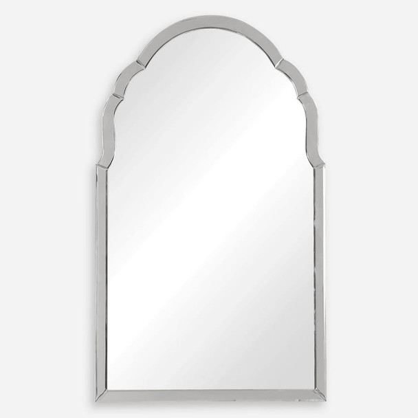 Brayden Frameless Arched Mirror Contemporary style Wall Mirror Decor