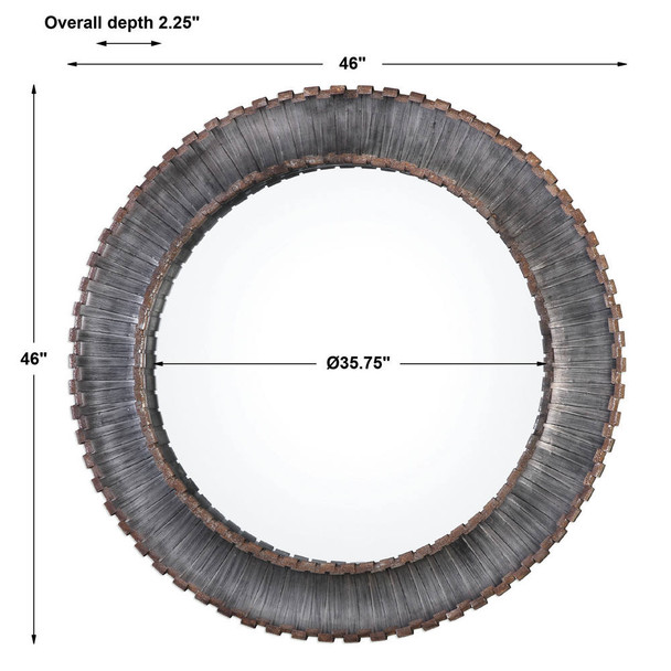 Tanaina Silver Round Mirror - Australia wide delivery