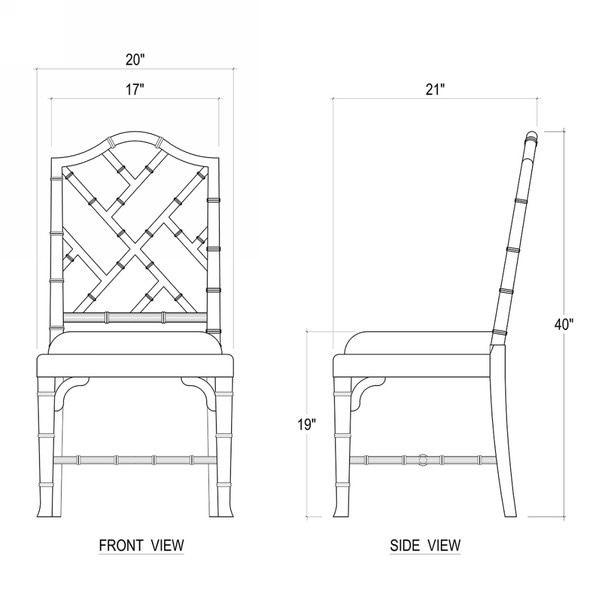 Martinique Bamboo Dining Chair - Hobart, Launceston, Perth Oriental style Dining Room furniture