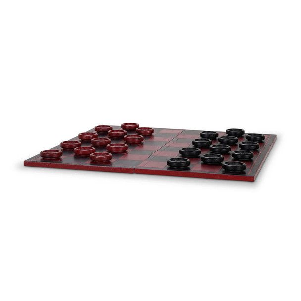 Old-Timers Checker Set w/ Board - Size: 4H x 80W x 80D (cm) - Traditional style