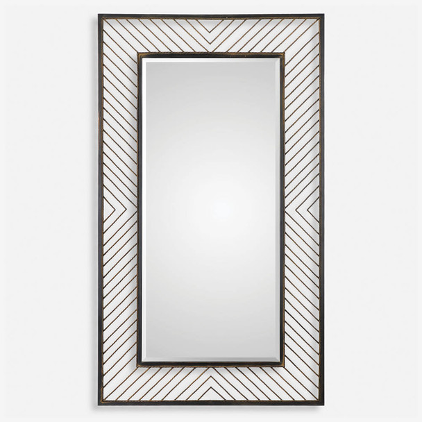 Karel Chevron Mirror Coastal style Wall Mirror Decor