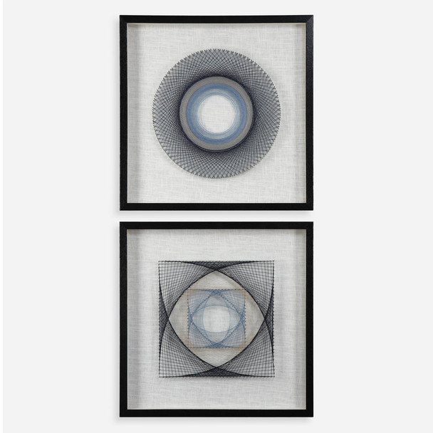 String Duet Geometric Art S/2 Geometric style Wall Art Decor