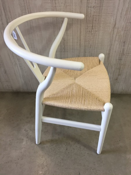 Scandinavian Woven Wishbone Beechwood Chair - Natural