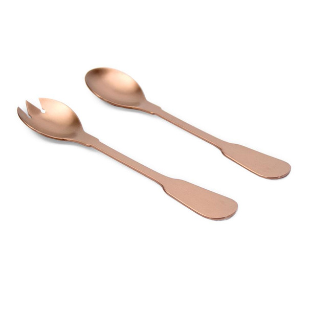 Industria Salad Servers - Matt Copper