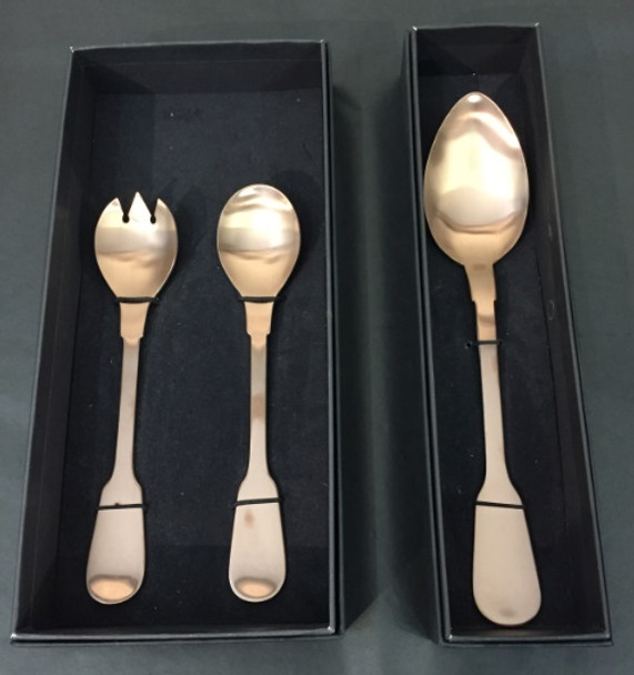 Industria Salad Servers - Matt Copper