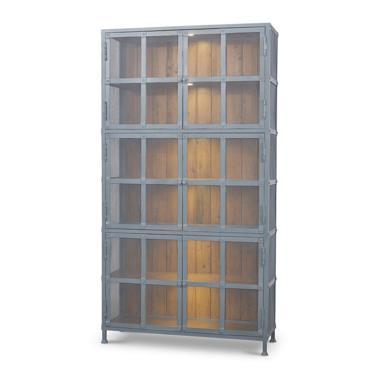 Urban Storage Cabinet w/ 6 LED - Size: 222H x 118W x 41D (cm)