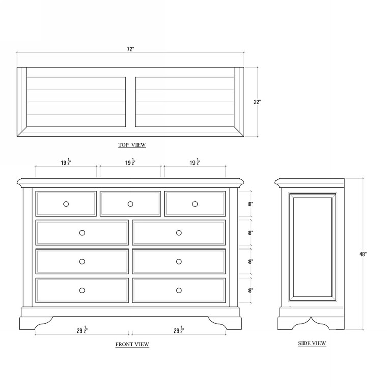 Huntley 9 Drawer Dresser