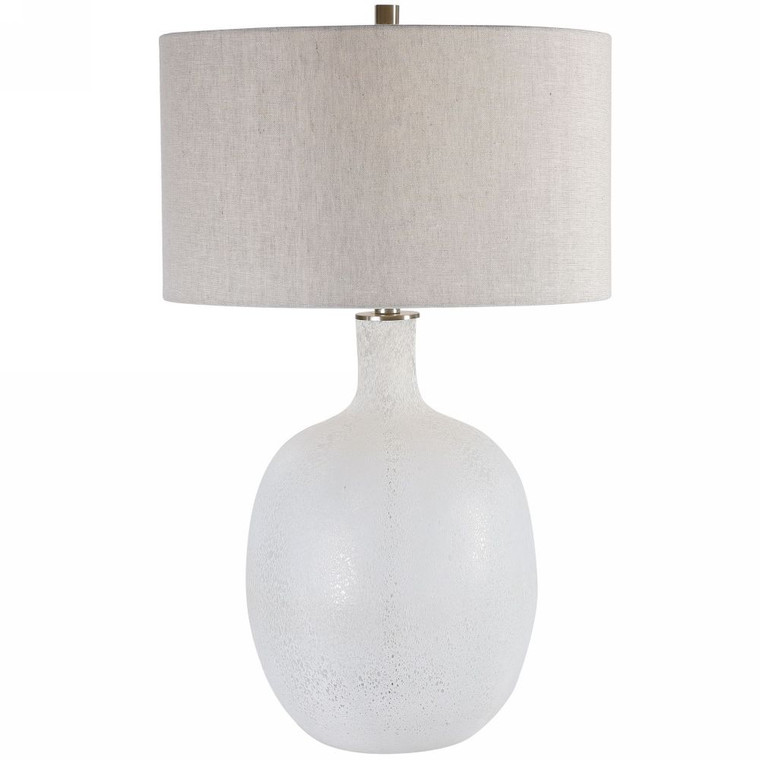 Whiteout Mottled Glass Table Lamp - Size: 76H x 46W x 46D (cm)