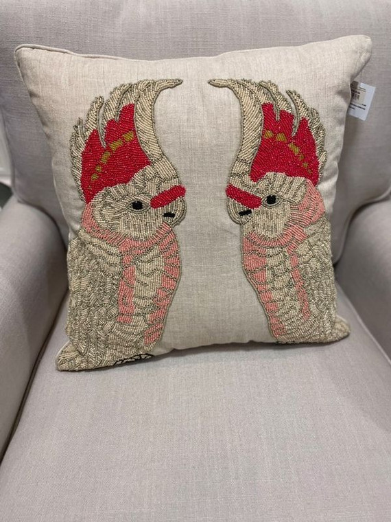 Cushion Artesano Beaded Cacatua