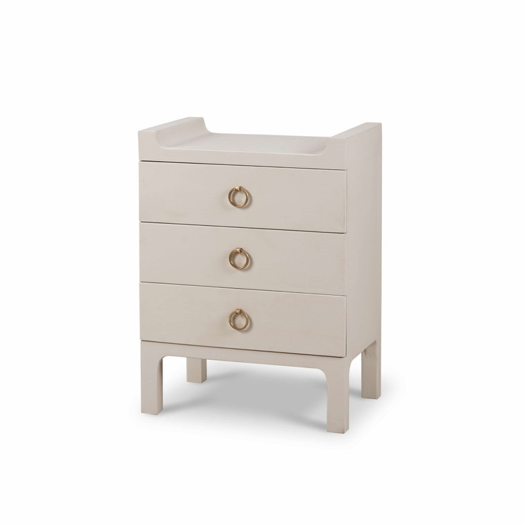 Fulham Linen Wrapped Nightstand - Size: 66H x 47W x 38D (cm)