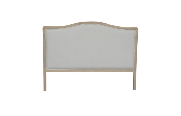 Antoinette Upholstered King Headboard - Weathered Oak and Natural Linen (ML114K-105F05)