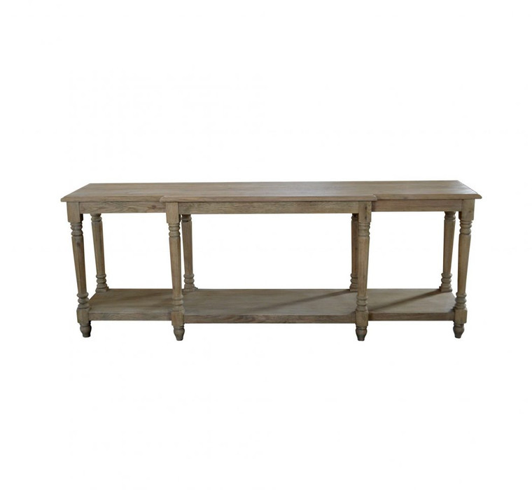 Remy Console Table Large - Weathered Oak 