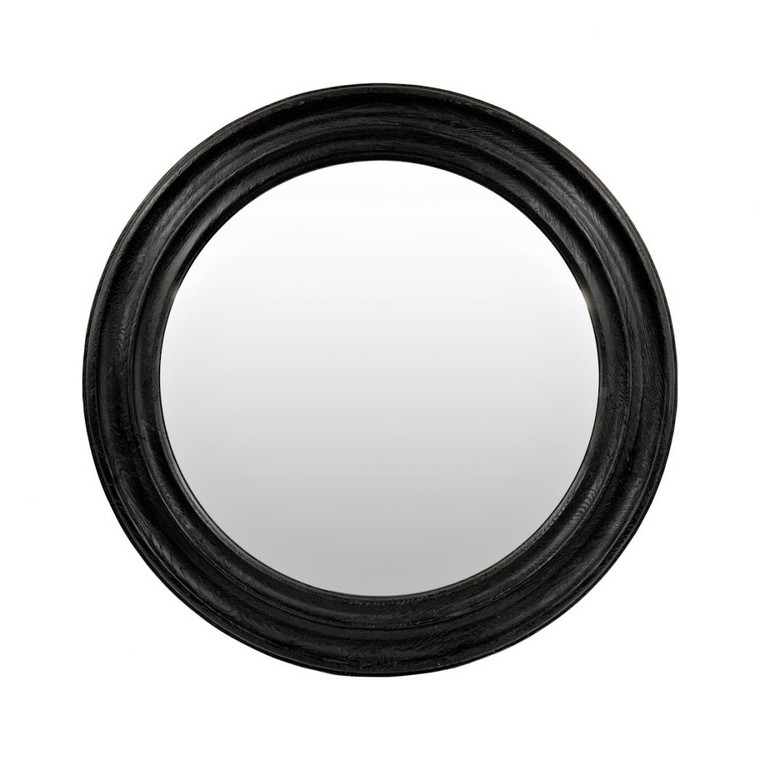 Ondine Circular Mirror - Black Oak