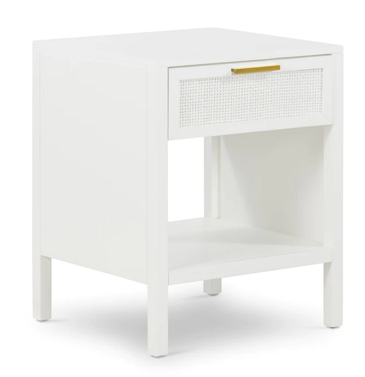 Amalfi Bedside Table - White