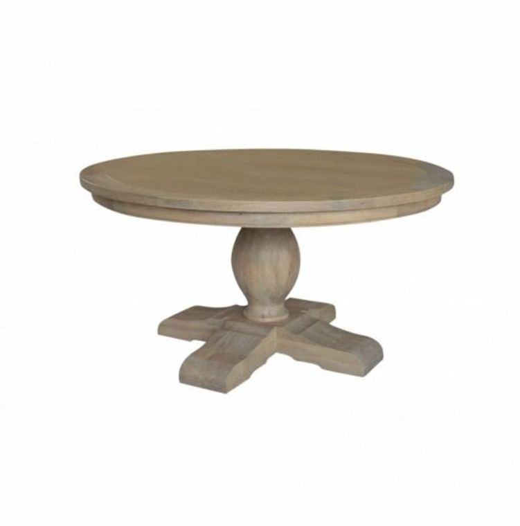 Lisbon Round Dining Table 150cm - Weathered Oak 