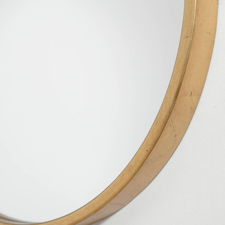 Varina Minimalist Gold Oval Mirror - Size: 81.3H x 50.8W x 3.8D (cm)