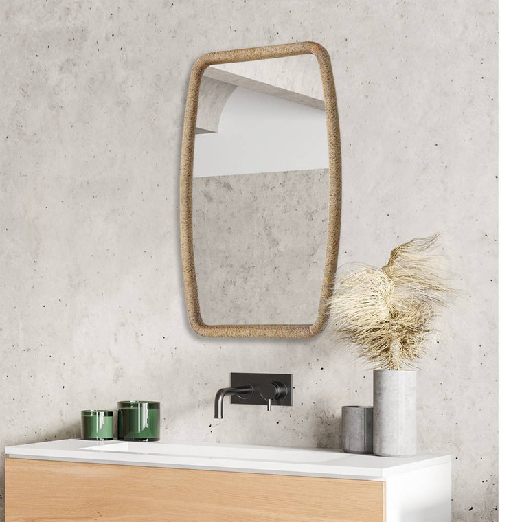 Tiki Rattan Mirror - Size: 92H x 60W x 4D (cm)