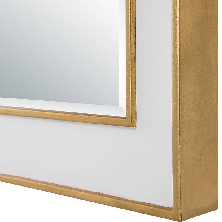 Crisanta Gloss White Arch Mirror - Size: 95H x 64W x 5D (cm)