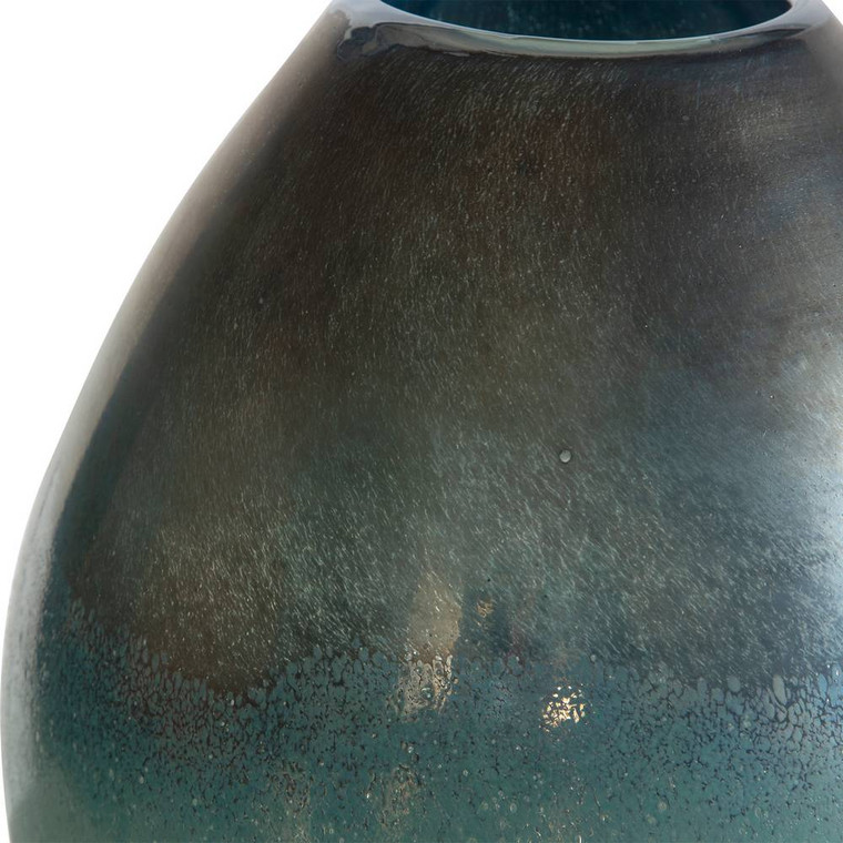 Rian Aqua Bronze Vases, S/2 - Size: 24.1H x 20.3W x 20.3D (cm)