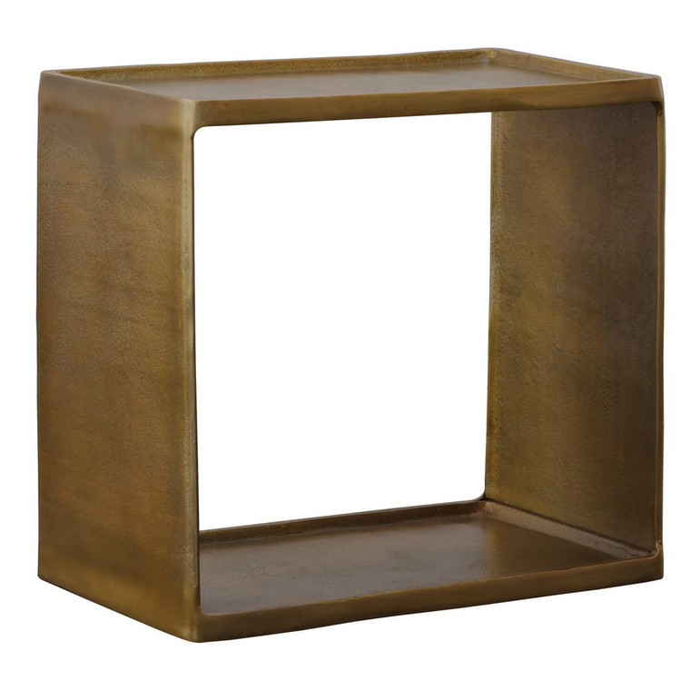 Derwent Antique Brass Side Table - Size: 48H x 51W x 30D (cm)