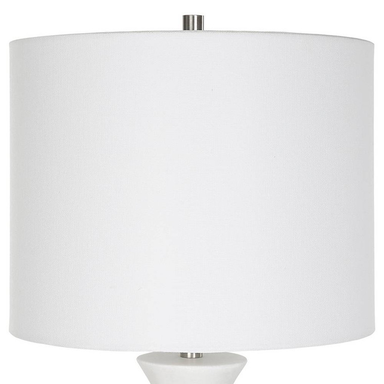 Fountain White Marble Buffet Lamp - Size: 86H x 30W x 30D (cm)