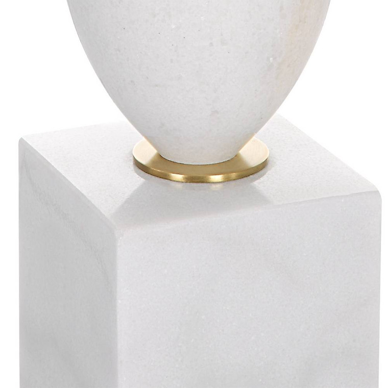 Regalia White Marble Table Lamp - Size: 79H x 41W x 41D (cm)